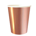Rose gold paper cup with metallic finish for celebrations from Parte Haus party supply store in Bethesda MD
