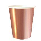 Rose gold paper cup with metallic finish for celebrations from Parte Haus party supply store in Bethesda MD