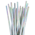 iridescent paper straws shiny drinkware for celebration theme from Parte Haus party supply store in Bethesda MD