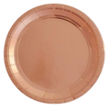Rose gold paper plate metallic finish birthday from Parte Haus party supply store in Bethesda MD