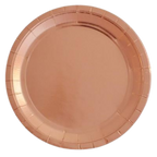 Rose gold paper plate metallic finish birthday from Parte Haus party supply store in Bethesda MD
