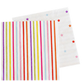 Multicolor striped napkins with star pattern birthday from Parte Haus party supply store in Bethesda MD