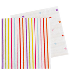 Multicolor striped napkins with star pattern birthday from Parte Haus party supply store in Bethesda MD