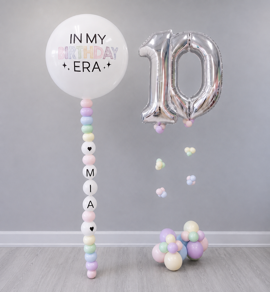 Pastel Birthday Era Vibes Balloon Bundle
