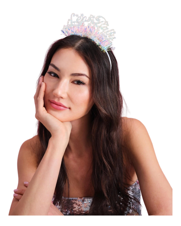 Iridescent "Leo Baby" Glitter Fringe Headband