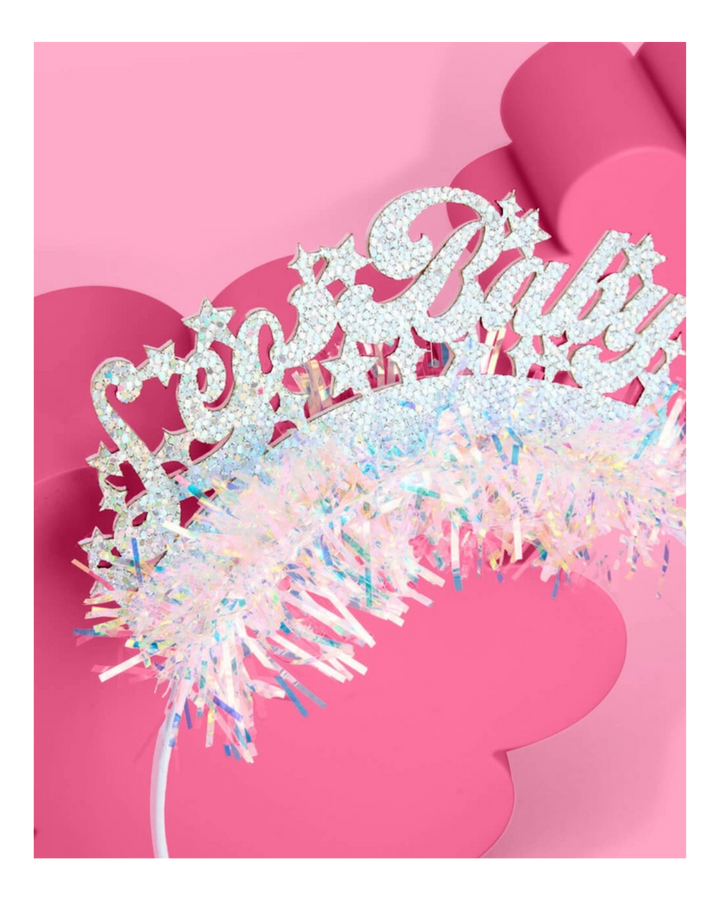 Iridescent "Leo Baby" Glitter Fringe Headband