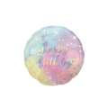 iridescent luminous foil happy birthday balloon with pastel stars birthday theme from Parte Haus party supply store in Bethesda Maryland
