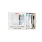 Iridescent make your own banner kit boxed birthday party from Parte Haus party supply store in Bethesda Maryland