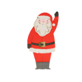 Red Santa Claus napkin shaped like Santa Christmas theme from Parte Haus party supply store in Bethesda MD