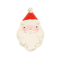 Red and white Santa face plate with festive design Christmas theme from Parte Haus party supply store in Bethesda MD