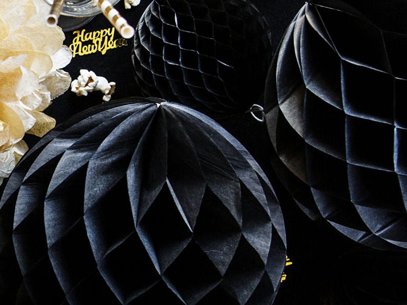 Black Honeycomb Ball Backdrop