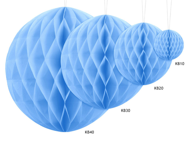 Light Blue Honeycomb Ball Backdrop