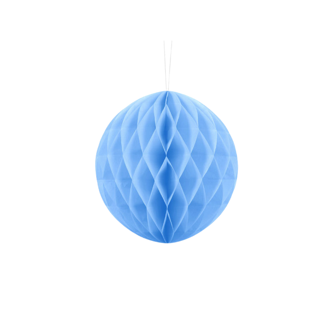 Light Blue Honeycomb Ball Backdrop