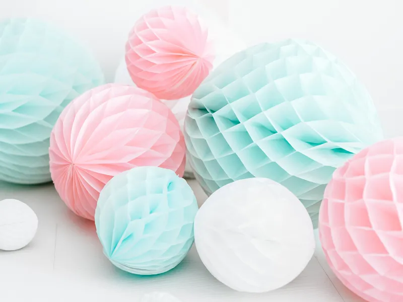 Light Mint Honeycomb Ball Backdrop