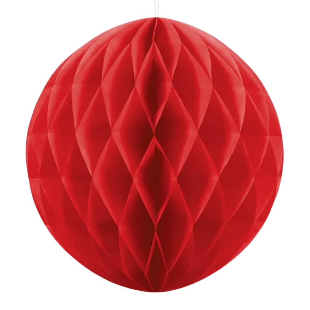 Red Honeycomb Ball Backdrop