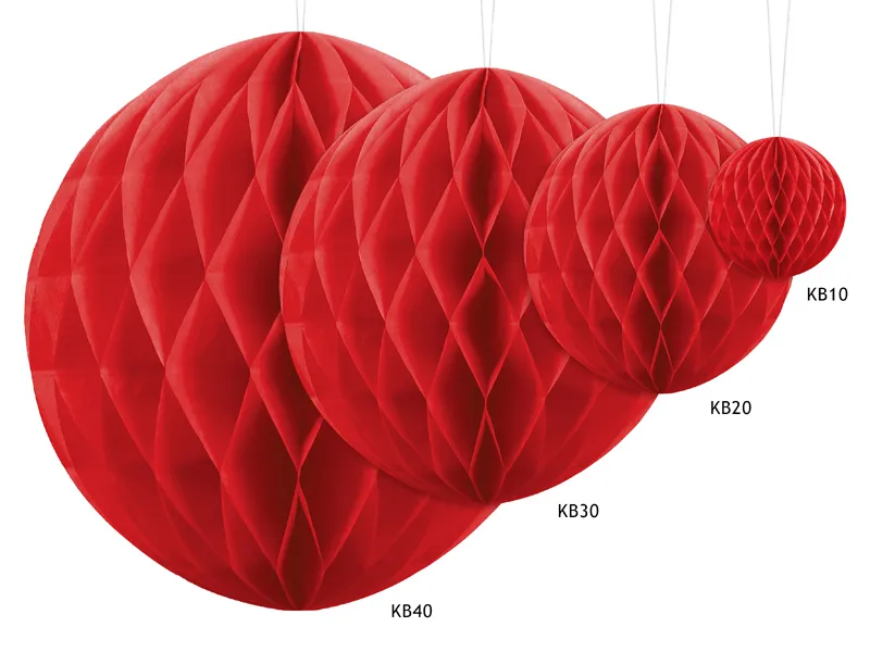 Red Honeycomb Ball Backdrop