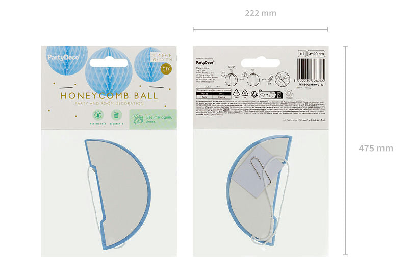 Light Blue Honeycomb Ball Backdrop