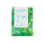 Green key lime artisan confetti in clear bag birthday decor from Parte Haus party supply store in Bethesda MD