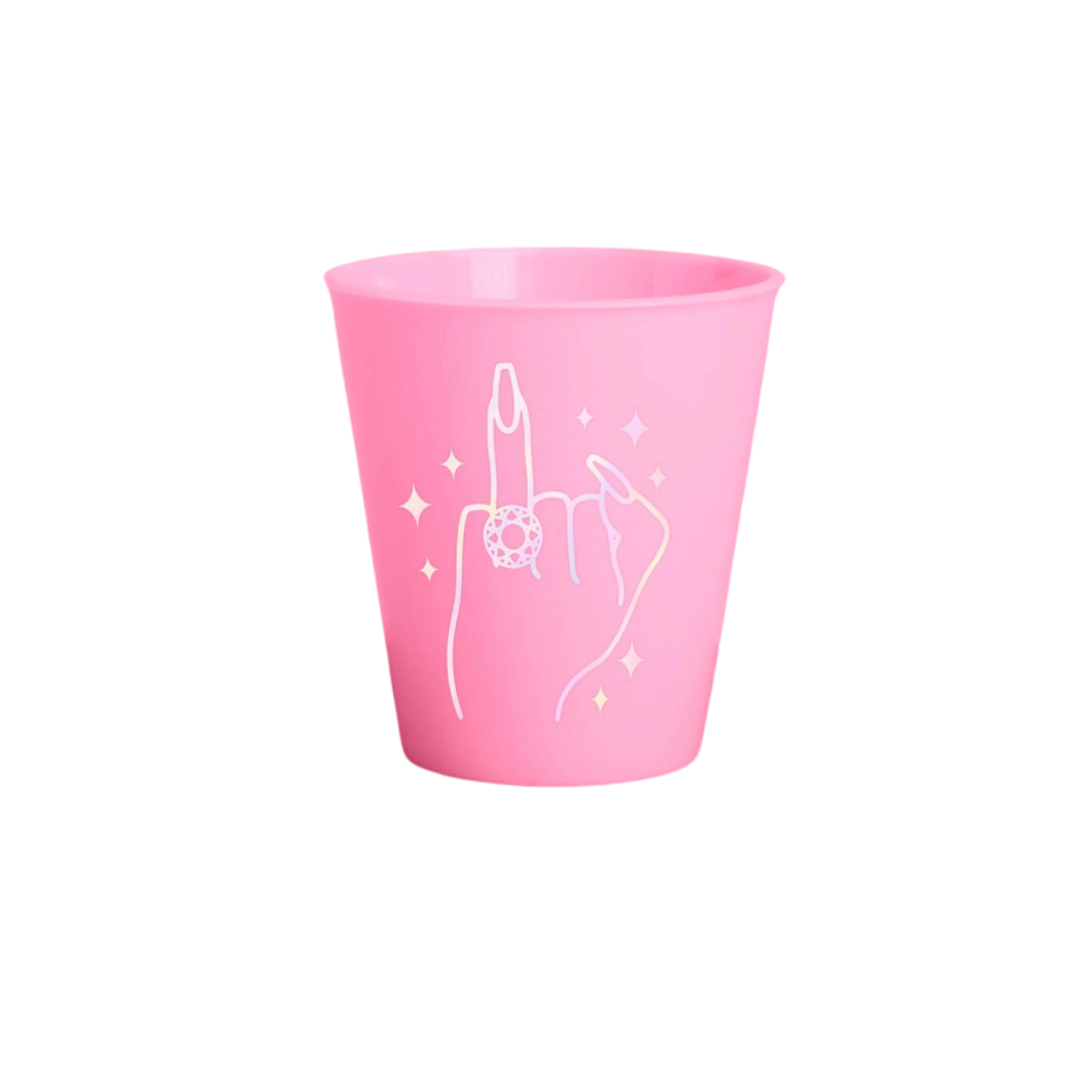 Pink and White Shot Glasses Bachelorette Matte Plastic Cups