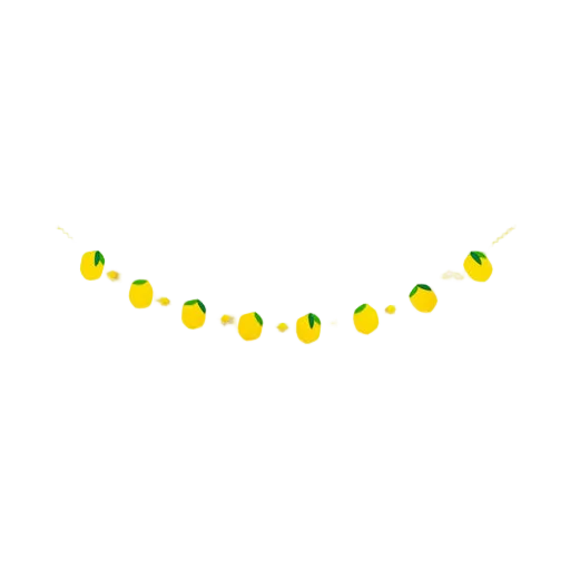 Yellow Felt Lemon Banner