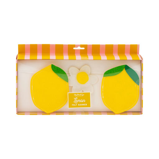 Yellow Felt Lemon Banner