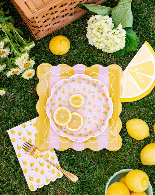 Yellow Lemon Slice Shaped Guest Napkins