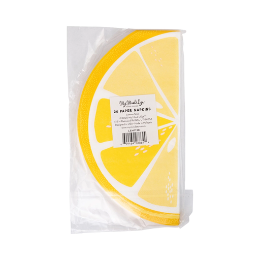 Yellow Lemon Slice Shaped Guest Napkins