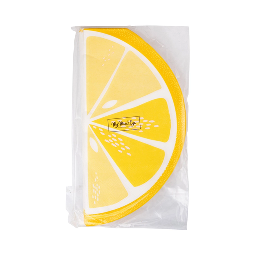 Yellow Lemon Slice Shaped Guest Napkins