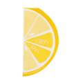 Yellow Lemon Slice Shaped Guest Napkins