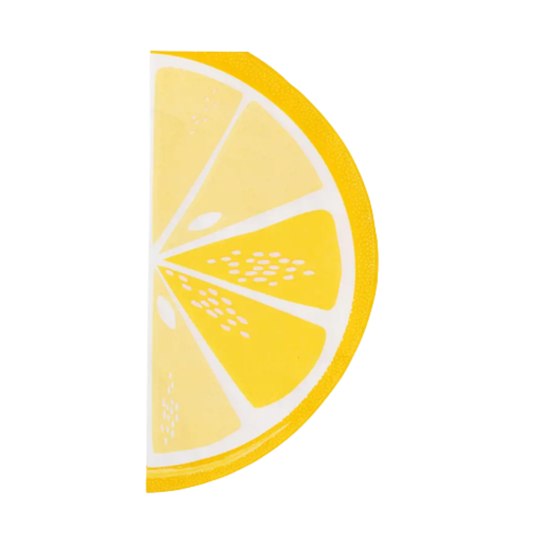 Yellow Lemon Slice Shaped Guest Napkins