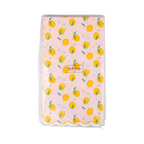 Pink Lemon Print Scalloped Edged Guest Napkins