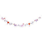 Pastel unicorn and rainbow garland whimsical banner for birthday from Parte Haus party supply store in Bethesda Maryland