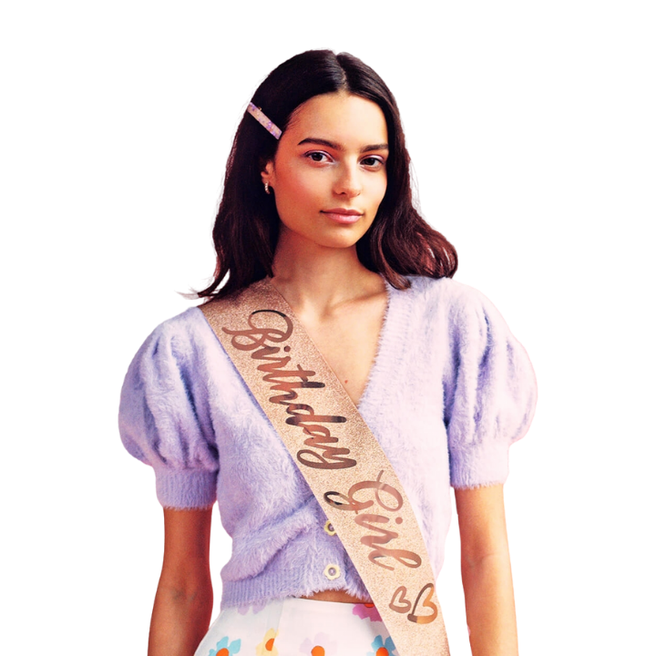 Birthday Girl Rose Gold Sash