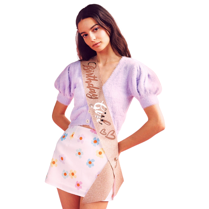Birthday Girl Rose Gold Sash