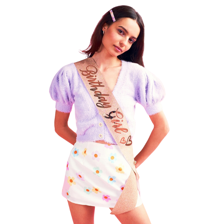 Birthday Girl Rose Gold Sash