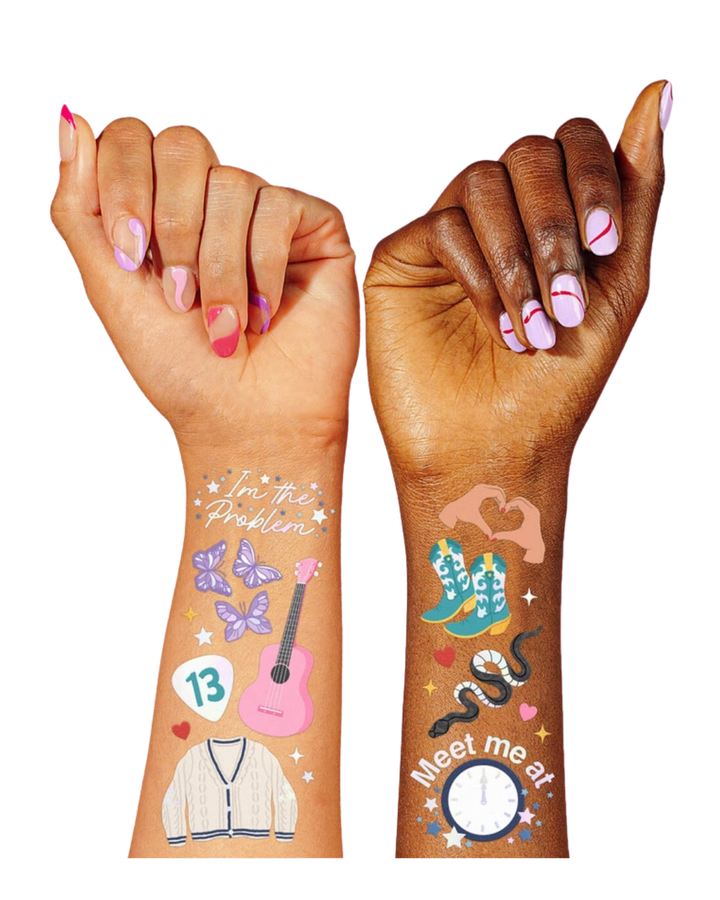Taylor Swift Eras Tour Tattoo Sheets/Favors (74 Tattoos)