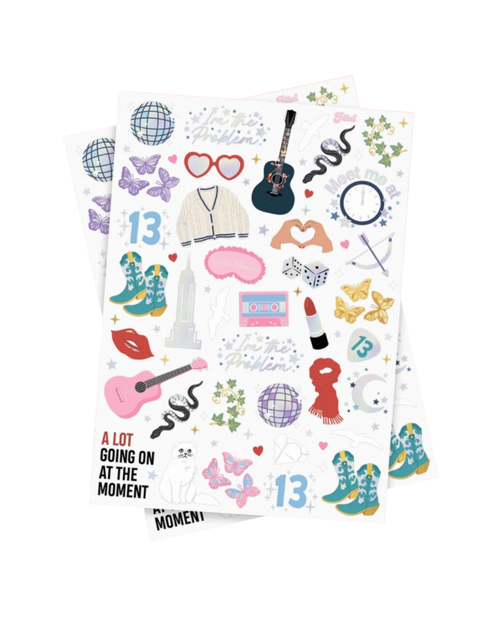 Taylor Swift Eras Tour Tattoo Sheets/Favors (74 Tattoos)