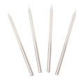 Silver taper candles with pointed tips elegant decor from Parte Haus party supply store in Bethesda Maryland