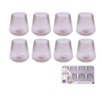Purple Upscale Ribbed Plastic Wine Goblets Cups