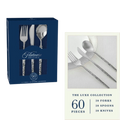Matrix Hammered Silver Plastic Cutlery Set - 60 pcs