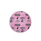 Pink dance birthday paper plate with music notes and stars from Parte Haus party supply store in Bethesda Maryland