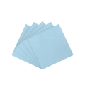 Light blue paper beverage napkins fanned out for birthday or baby shower from Parte Haus party supply store in Bethesda MD