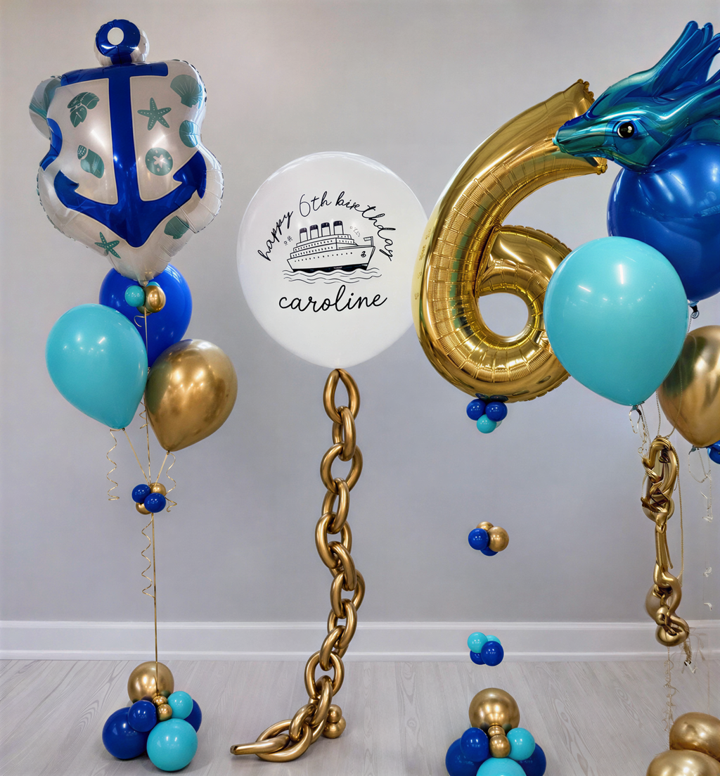 Little Captain Birthday Balloon Bundle