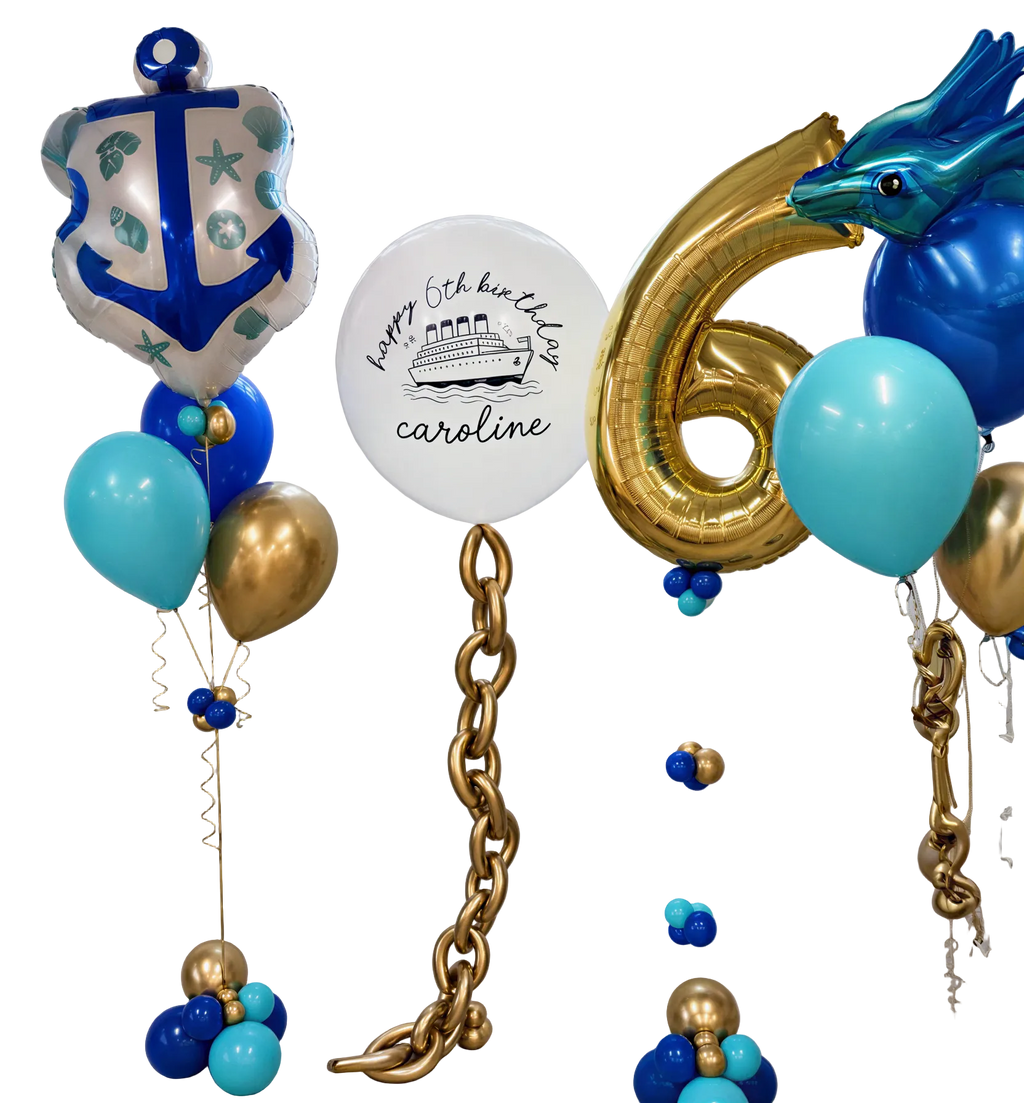 Little Captain Birthday Balloon Bundle