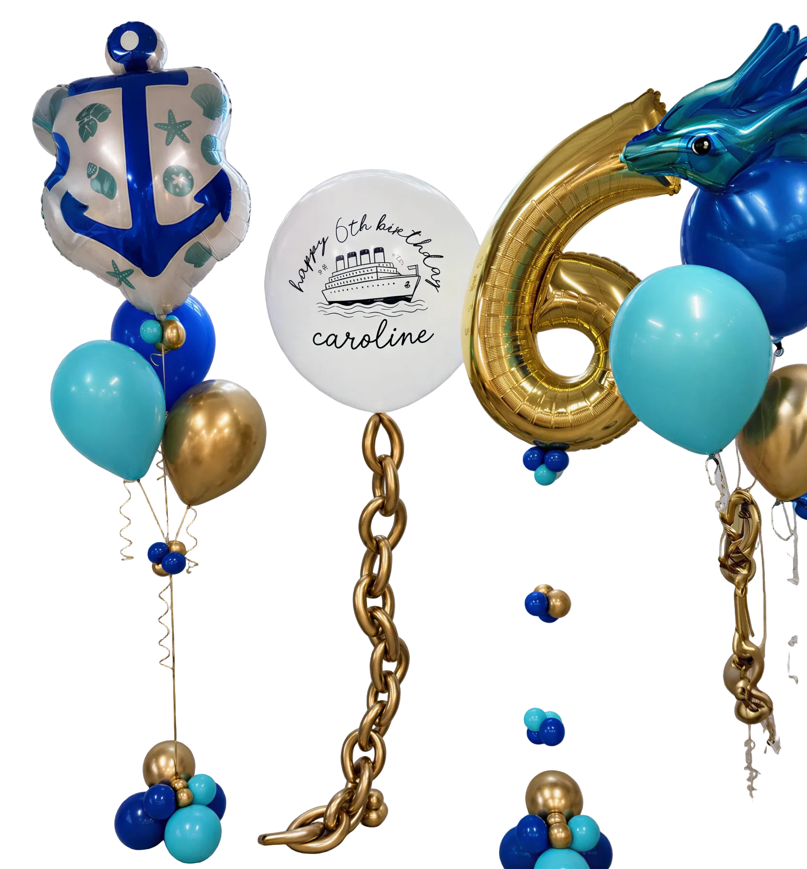 Little Captain Birthday Balloon Bundle