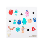 Multicolor monster decorations garland for kids birthday from Parte Haus party supply store in Bethesda MD