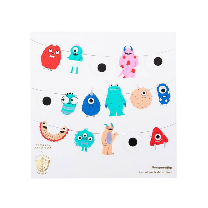 Colorful Monster Party Banner