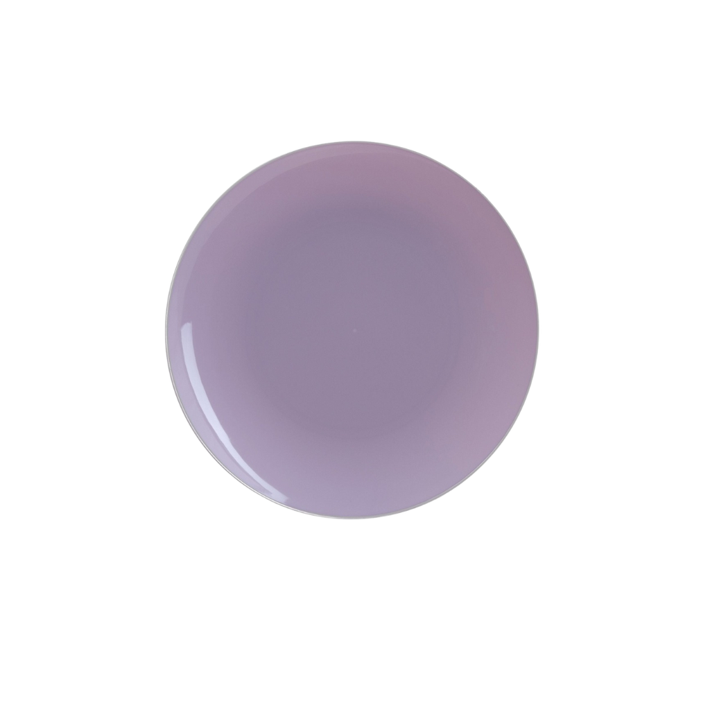 Lilac plate round minimalist tableware for birthday from Parte Haus party supply store in Bethesda Maryland