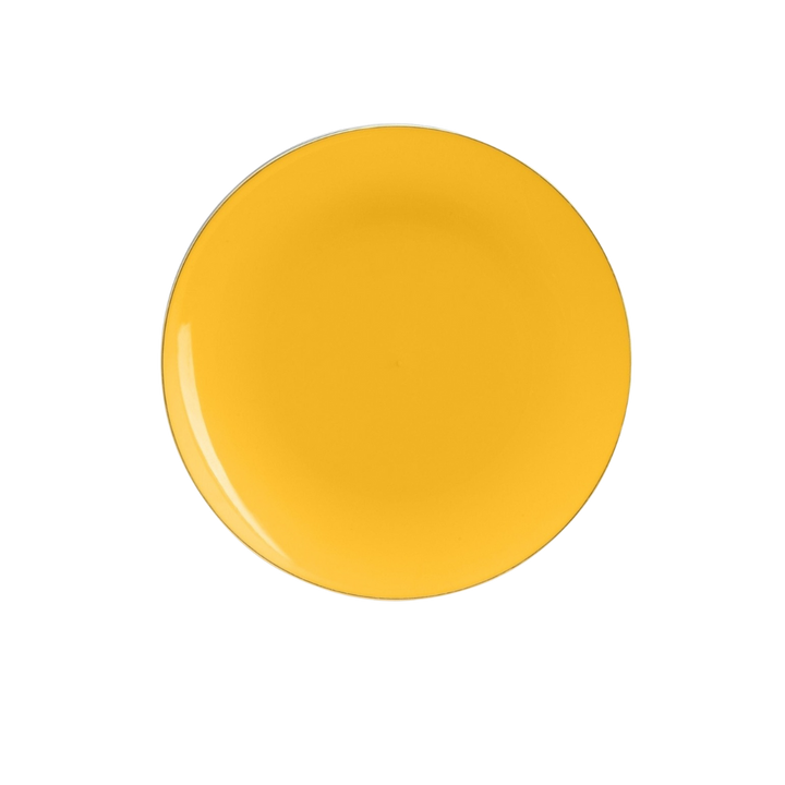 Yellow Gold Rimmed Plastic Plates