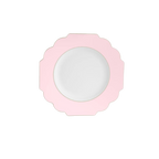 Pink scalloped edge plate elegant design birthday from Parte Haus party supply store in Bethesda Maryland